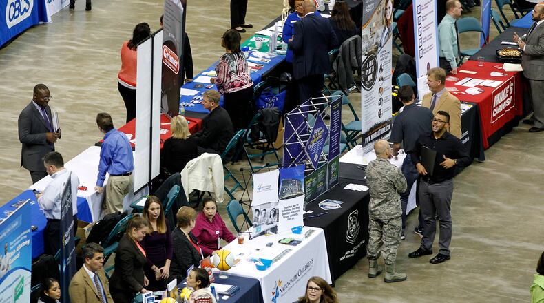 A 2015 job fair at the Nutter Center. LISA POWELL / STAFF