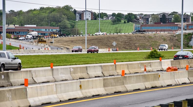 Construction continues at the interchange of Union Centre Boulevard and I-75 Wednesday, May 6, 2020 in West Chester Township. NICK GRAHAM / STAFF