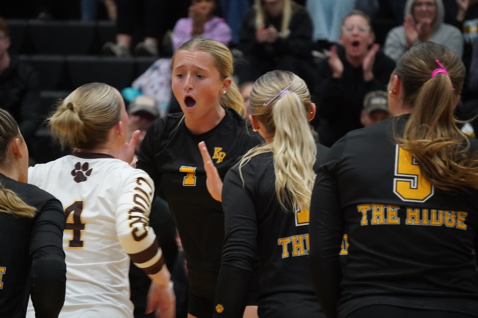 The Fenwick volleyball team defeated Kenton Ridge 3-1 in a Division IV regional semifinal on Thursday night at Lakota East. CHRIS VOGT / CONTRIBUTED