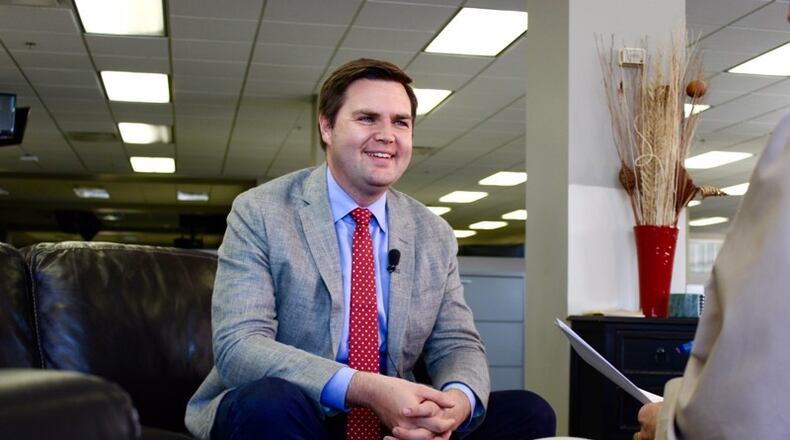 J.D. Vance, author of “Hillbilly Elegy” and a Middletown native. STAFF PHOTO