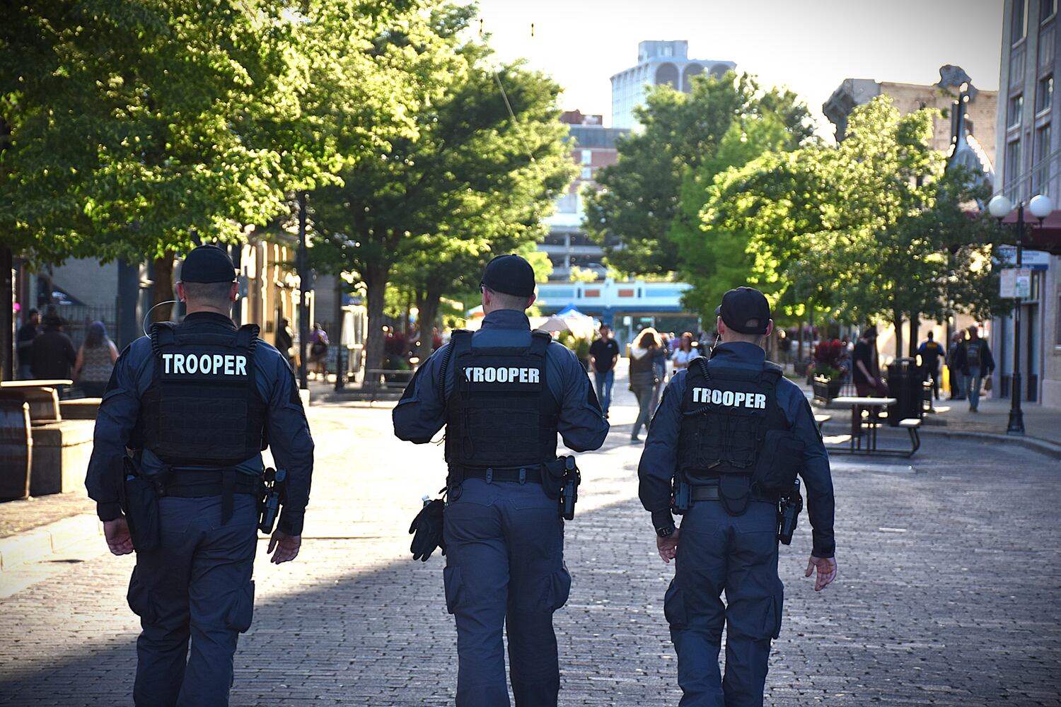 Police presence in Oregon District during NATO assembly