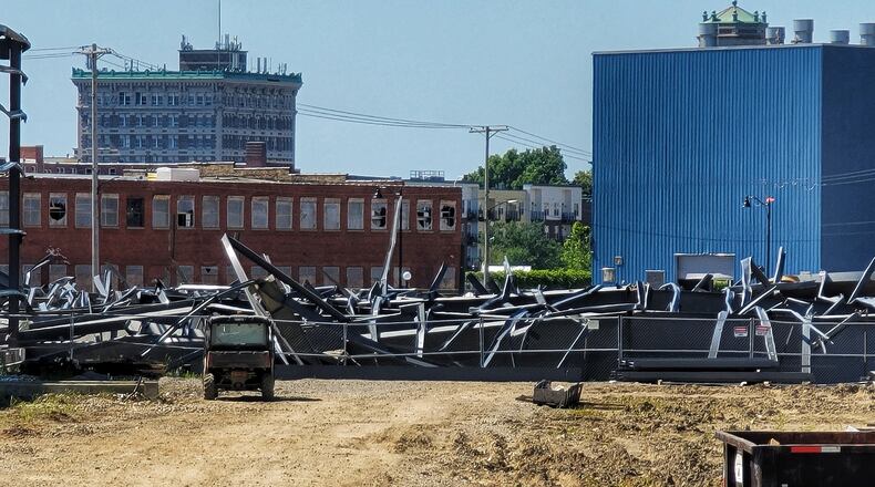 Construction of the enormous Spooky Nook Sports Champion Mill indoor sports complex is facing construction delays because of the March collapse of a building that will house an indoor soccer-sized field, owner Sam Beiler said Wednesday. It is scheduled for completion at the end of this year. NICK GRAHAM / STAFF