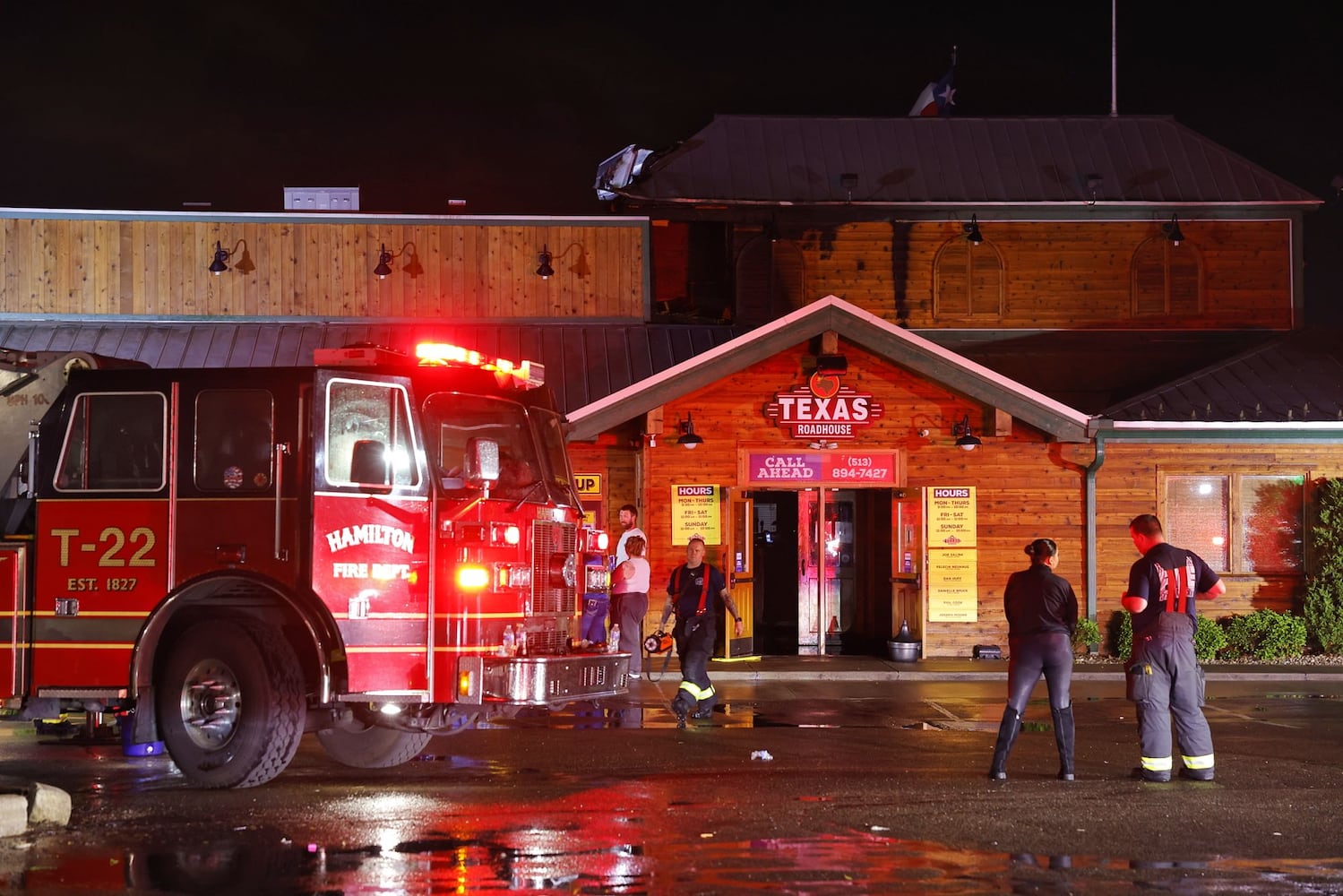 Hamilton Texas Roadhouse fire