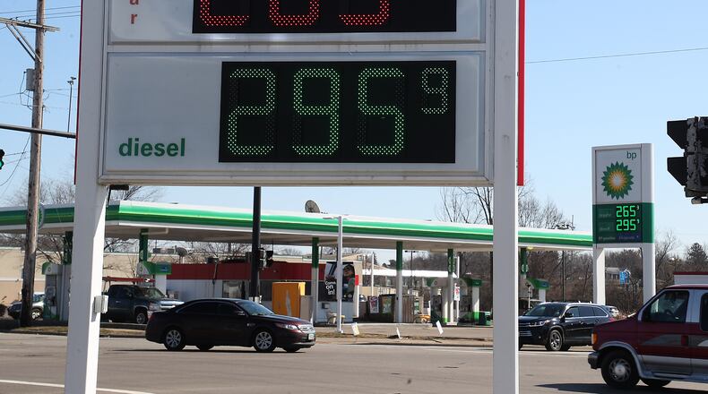 Gas prices in the Springfield area are on the rise again. BILL LACKEY/STAFF
