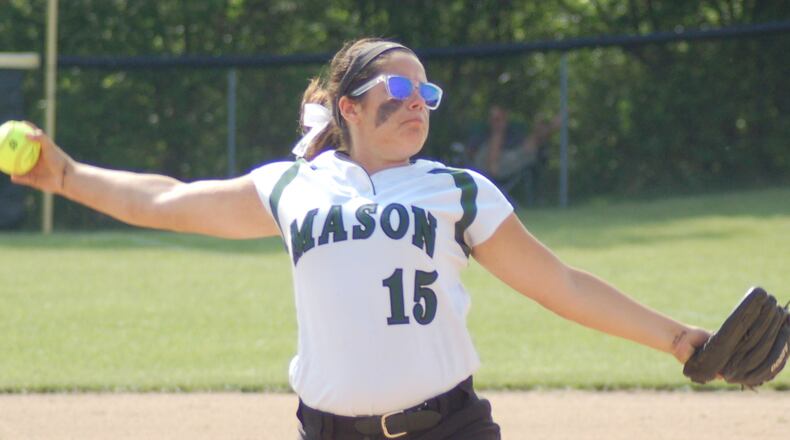 Top pitcher Elle Buffenbarger returns for Mason, which has its sights set on a state softball title. JOHN CUMMINGS/CONTRIBUTED