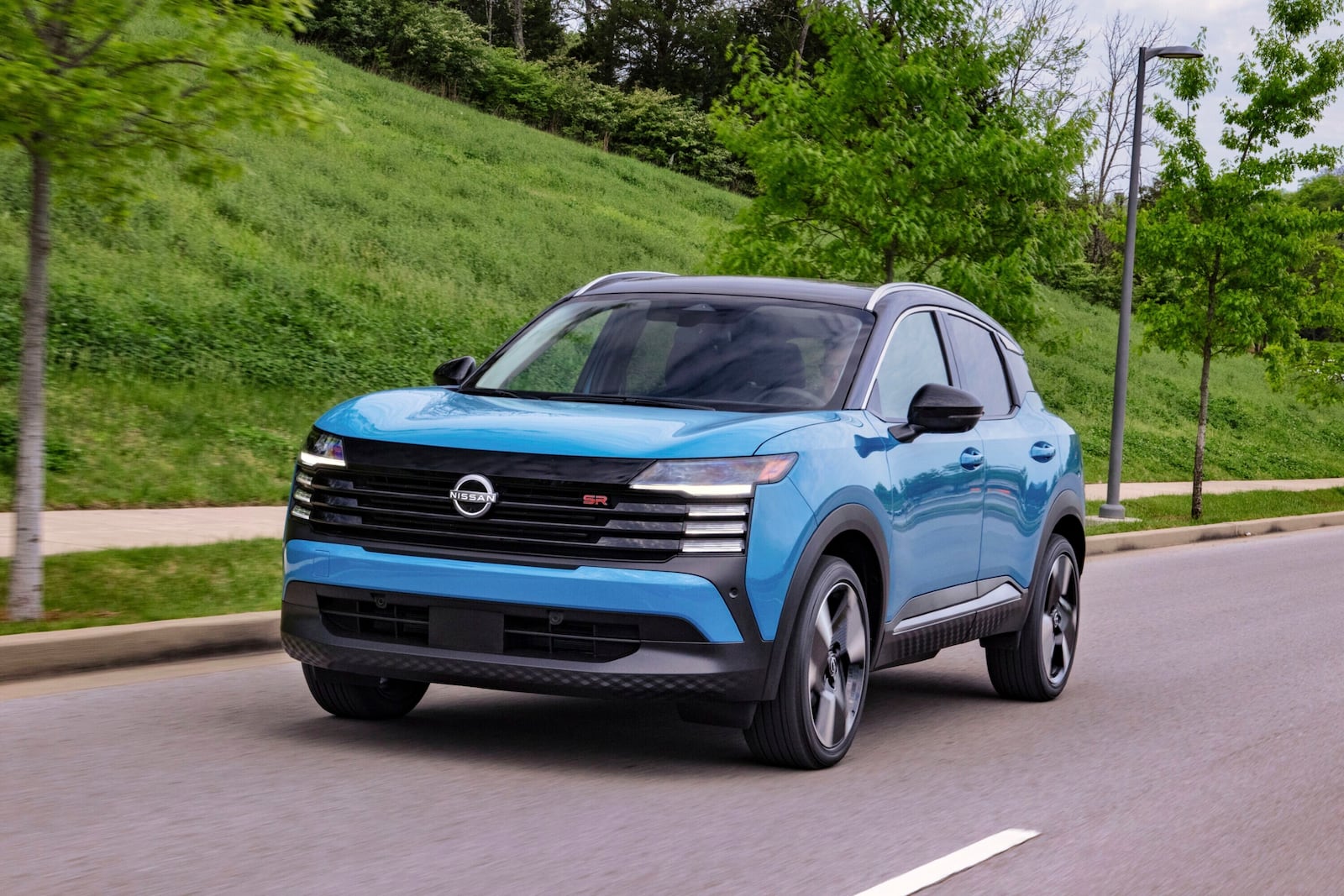 This photo provided by Nissan shows the 2025 Kicks. Nissan redesigned the Kicks this year to give it a more stylish design and new technology features. (Courtesy of Nissan North America via AP)
