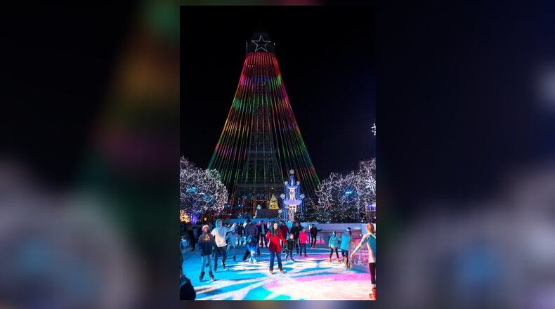 Kings Island’s Eiffel Tower will turn into a giant countdown clock and when the clock strikes midnight, fireworks will fill the sky. CONTRIBUTED