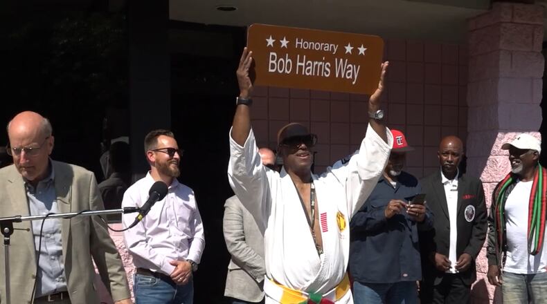 Hamilton resident Bob Harris, a martial art world champion and civic leader within the city of Hamilton, received a section of South Second Street honorarily named for him. Bob Harris Way is between High Street and South Pershing Ave. Photo provided by TvHamilton