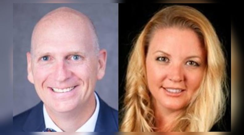 Newcomer Michael Berding, left, and incumbent Shannon Hartkemeyer were the top vote-getters in the four-candidate race for the Fairfield Twp. Board of Trustees.