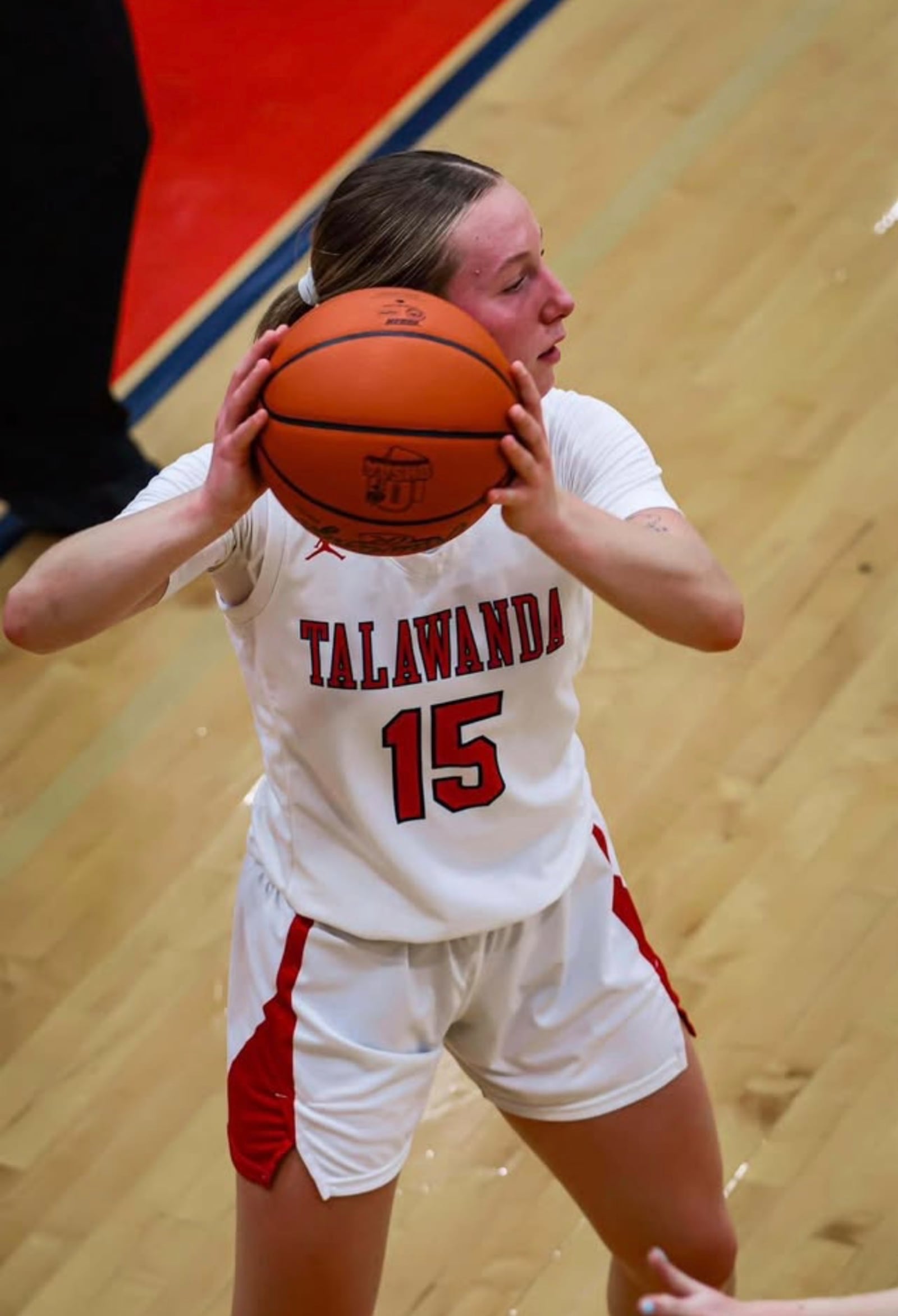 Talawanda’s Grace Richardson looks for a passing lane during a recent game earlier this season. NOAH PITZER / CONTRIBUTED