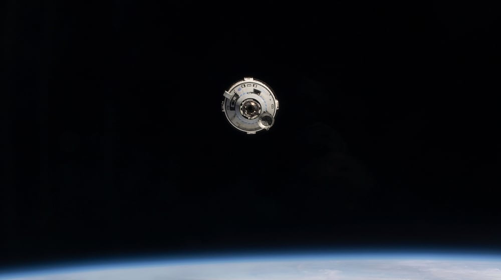 FILE - In this photo provided by NASA the Boeing Starliner spacecraft with astronauts Butch Wilmore and Suni Williams aboard approaches the International Space Station on June 6, 2024. (NASA via AP, File)