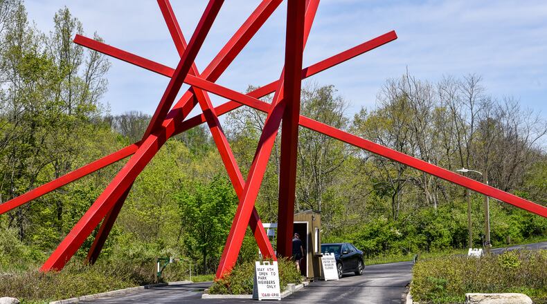 Pyramid Hill Sculpture Park would like to feature both established and emerging artists in tandem in its museum through the "Here and Now" exhibit this winter. It is seeking artist submissions through Sept. 9. Shown in this photo is the entrance to the park on Hamilton Cleves Road. NICK GRAHAM/FILE