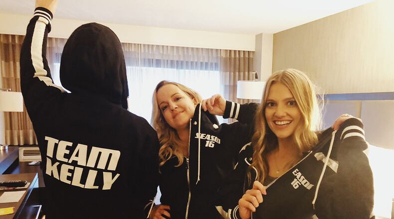 Wyoming, Ohio natives Ryan, 25, Megan, 31, and Katey, 28, make up the sibling trio The Bundys that were selected to be on The Voice on NBC. Pictured is the group in their hotel room after being selected to be on Kelly Clarkson’s team on The Voice. PHOTO COURTESY OF THE BUNDYS/TWITTER