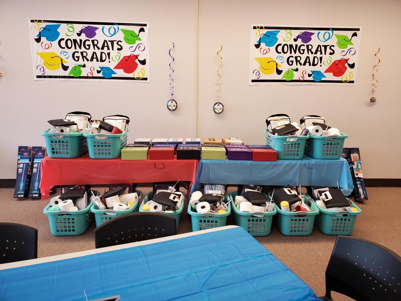 Despite the pandemic Butler County Children Services celebrated a dozen foster teens who graduated from high school. Here are the goody bins and laptops they received to help them conquer the adult world.