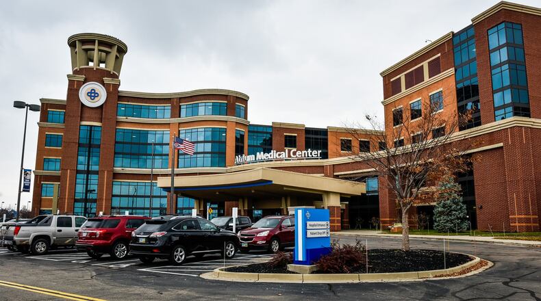 Employees from Atrium Medical Center and Middletown Division of Fire participated in a hazardous materials decontamination drill Tuesday, Nov. 20 at Atrium Medical Center in Middletown. The drill was to train and prepare staff in case of a real world incident of this type. NICK GRAHAM/STAFF
