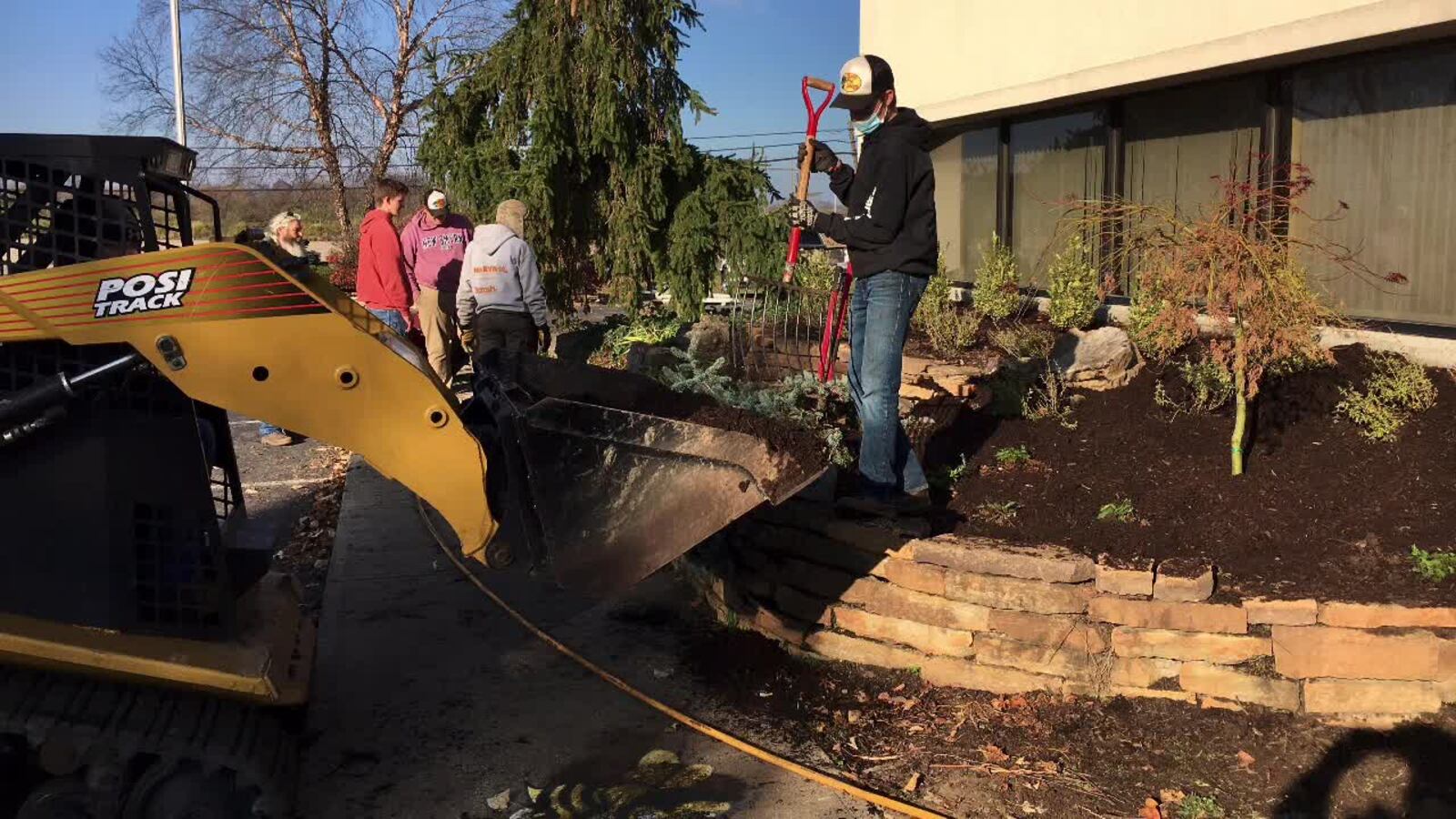 Nearly three dozen landscape, design and construction Butler Tech students are finishing up a $60,000 revamping of the grounds around Monroe Schools' Central Office.
