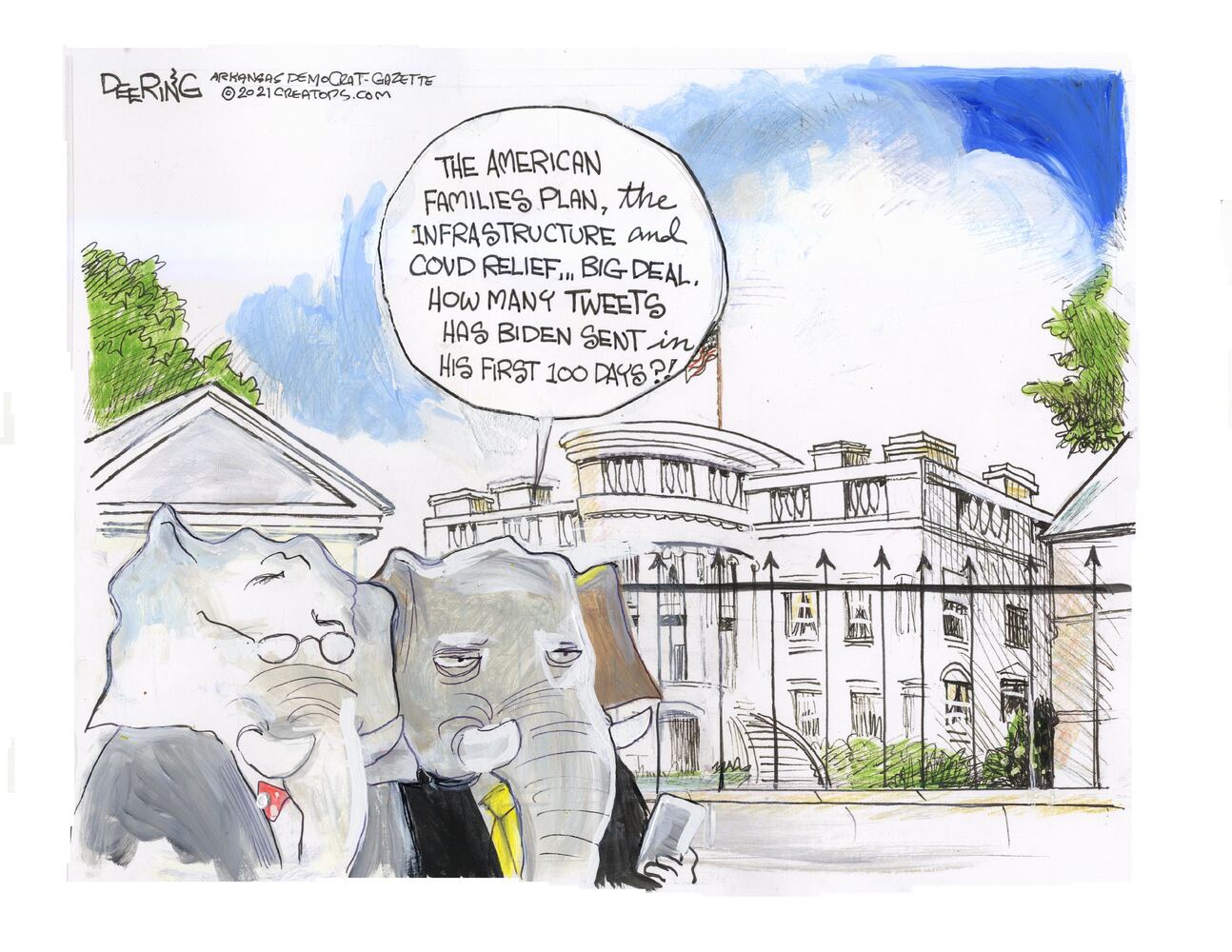 Week in cartoons: Biden's first 100 days, anti-vaxxers and more