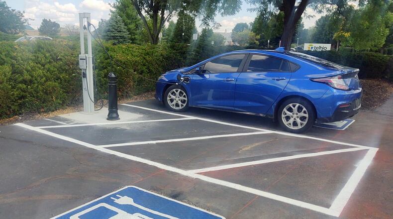 Fairfield received a grant that will pay for installation of three additional charging stations similar to these for electric vehicles. Provided photo