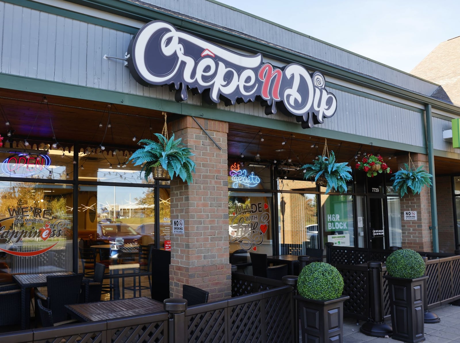 Crêpe N Dip on Tylers Place Blvd. in West Chester Township serves a variety of sweet treats including bubble waffles with gelato, fruit filled crepes, fruit cakes, coffee, shakes and more. NICK GRAHAM/STAFF