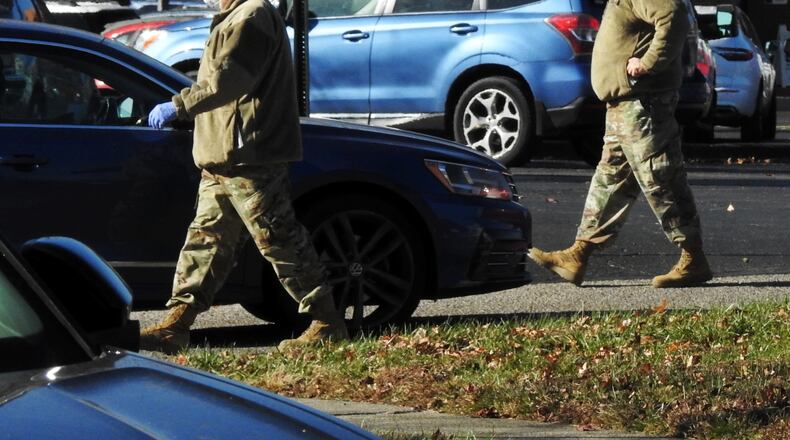 A pop-up coronavirus testing site was held in Hamilton on Wednesday, Nov. 18, 2020. NICK GRAHAM/STAFF