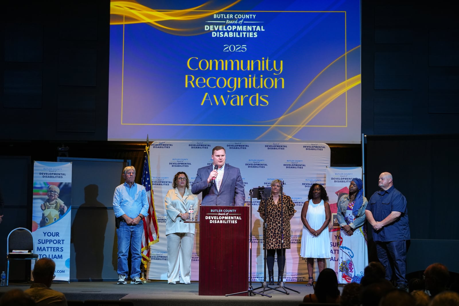 During their recent 2025 Community Recognition Awards Ceremony, officials from the Butler County Board of Developmental Disabilities (BCBDD) spotlighted the two Monroe Schools’ employees as individuals who “go above and beyond to improve the lives of people with developmental disabilities.”
The two - Courtney Barry and Lauren Zimmers-McCaughey – are the first winners of the BCBDD honor. (Provided)