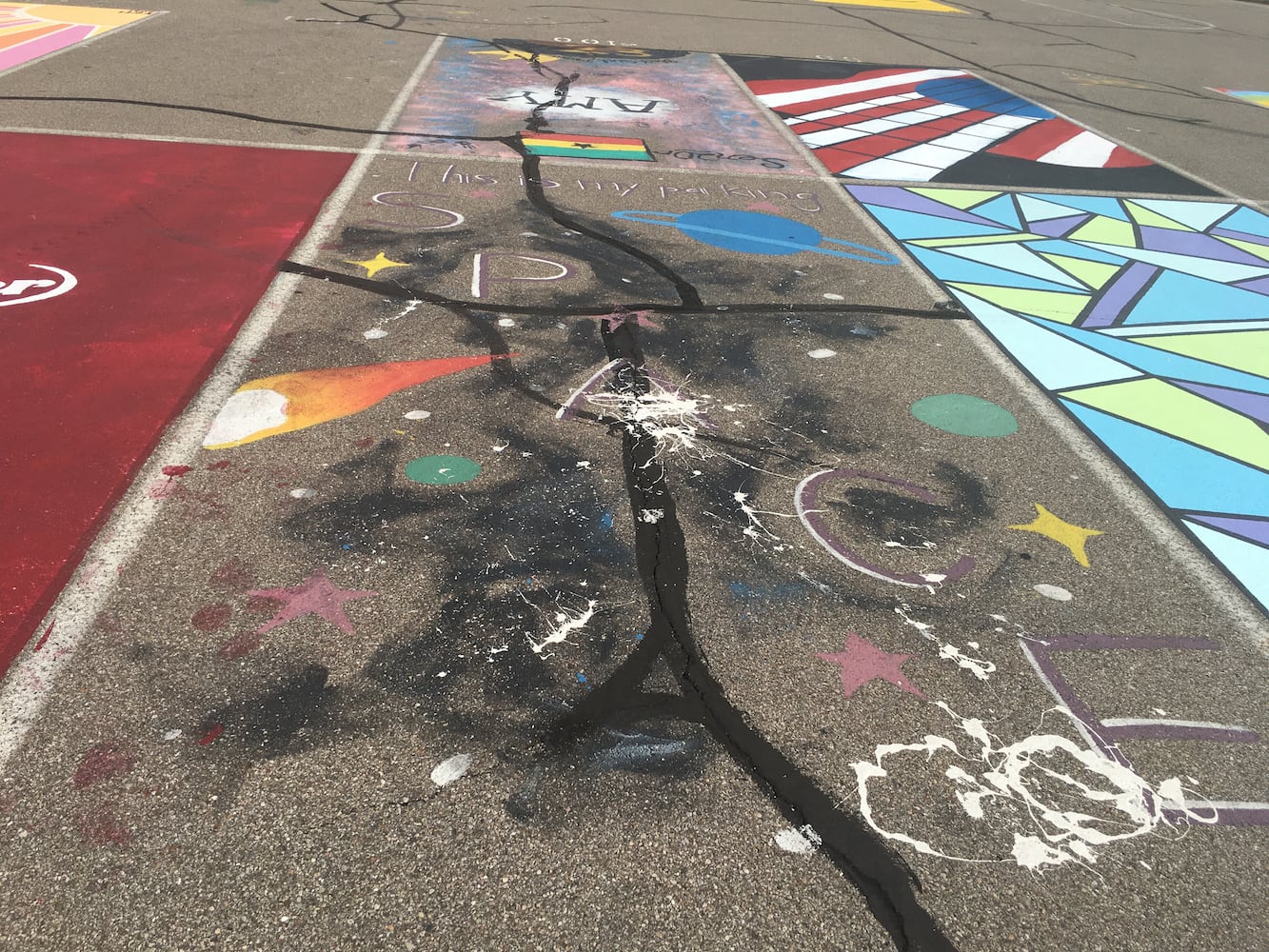 Lakota West High School parking lot spaces