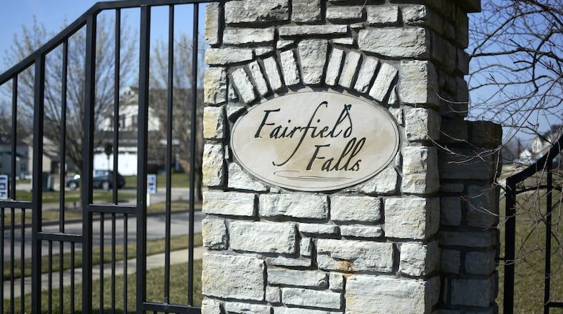 The developer at Fairfield Falls off Liberty Fairfield Road in Fairfield Twp. wants to rezone the development to allow single-family homes. Some residents aren’t happy with that decision. MICHAEL D. PITMAN/STAFF