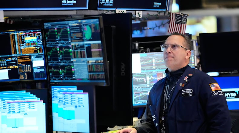 Anthony Matesic works on the floor at the New York Stock Exchange in New York, Thursday, March 5, 2026. (AP Photo/Seth Wenig)
