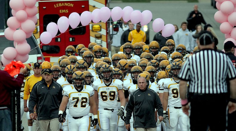 E.L. Hubbard photography The Centerville Elks take the field for their game against Lebanon at Lebanon Friday, Sept. 14, 2012.