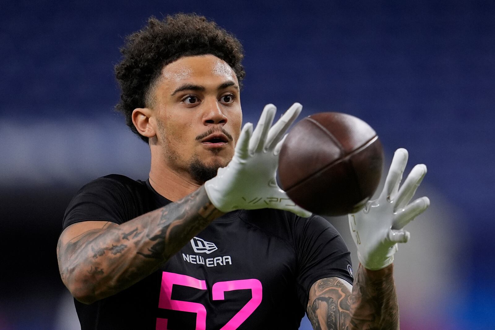 Iowa State defensive back Malik Verdon runs a drill at the NFL football scouting combine in Indianapolis, Friday, Feb. 28, 2025. (AP Photo/George Walker IV)