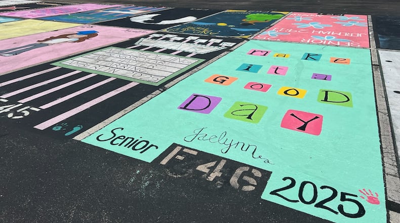 Hamilton High School seniors were creative when they painted their parking lot spaces for the 2024-2025 school year. To see more photos from the gallery, go to Journal-news.com. AMY BURZYNSKI/STAFF