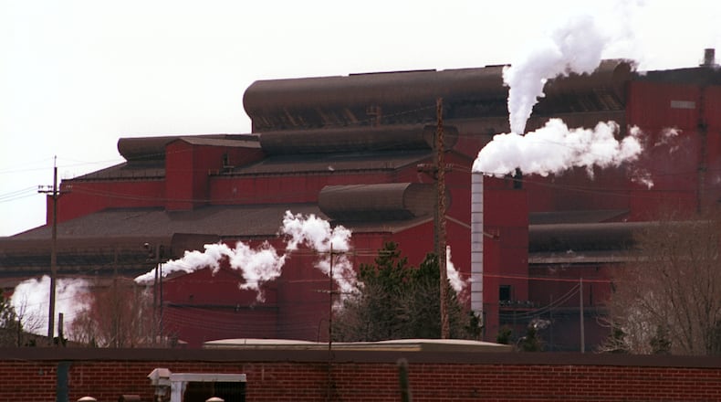 More than 60 firefighters from four communities put out a blaze Saturday, Jan. 20, 2017, at the Basic Oxygen Furnace at AK Steel’s Middletown Works. FILE PHOTO