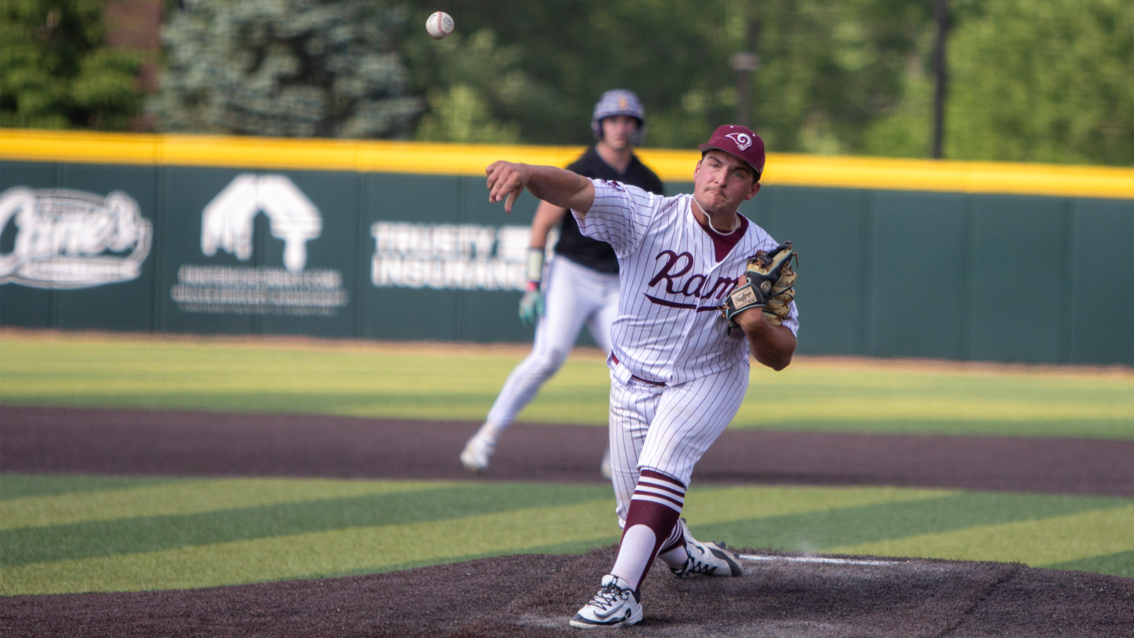 Ross starter Nolan Ertel allowed five runs during the Rams' regional semifinal loss to Butler on Tuesday at Miami. Jeff Gilbert/CONRIBUTED