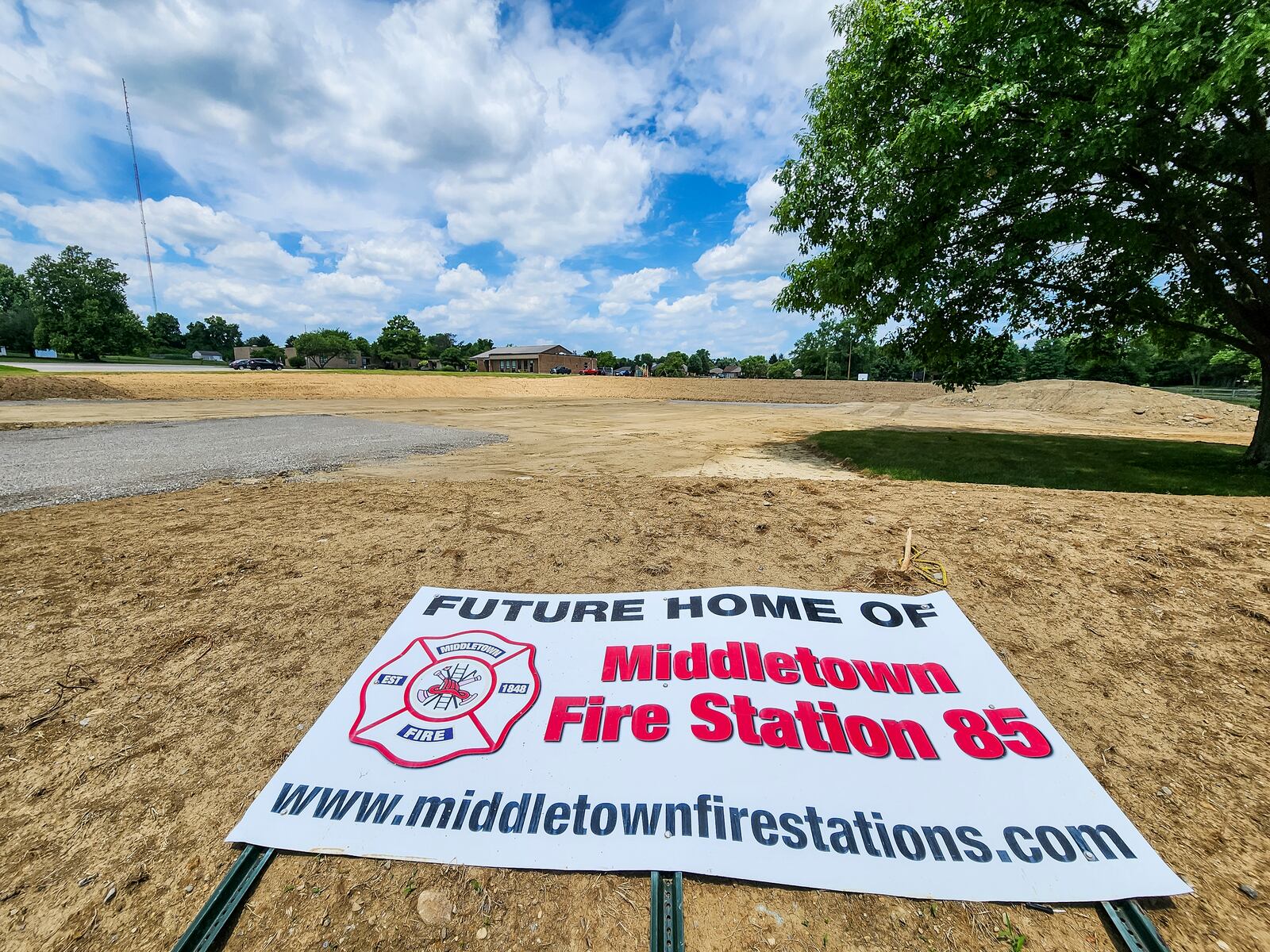 Site work has started on the new Middletown Fire Station 85 on Sophie Avenue in Middletown. NICK GRAHAM/STAFF