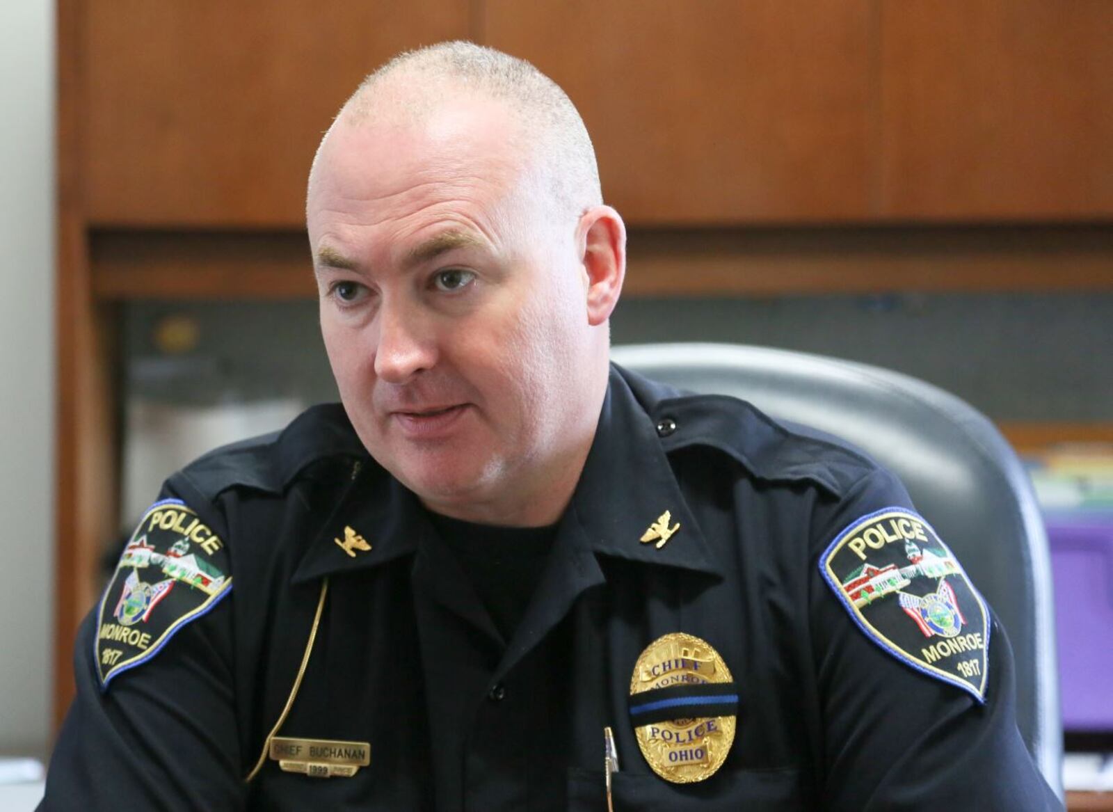 Monroe police Chief Bob Buchanan.