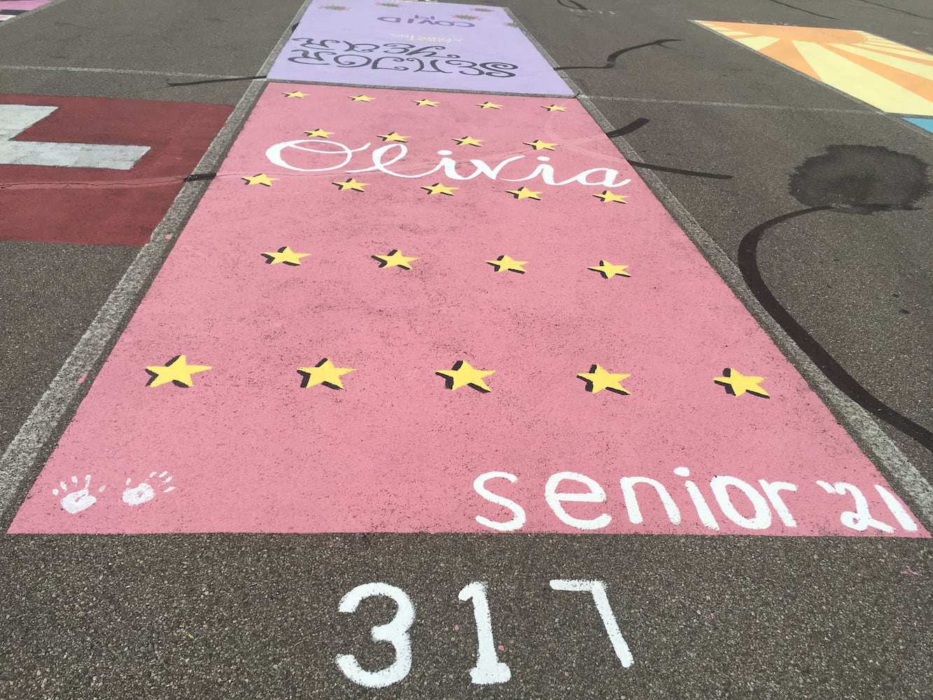 Lakota West High School parking lot spaces