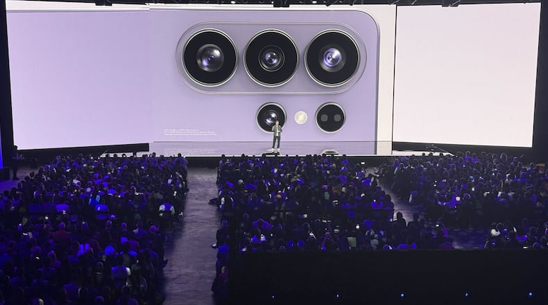 Samsung unveils its latest Galaxy smartphones during a showcase in San Francisco on Wednesday, Feb. 25, 2026. (AP Photo/Haven Daley)