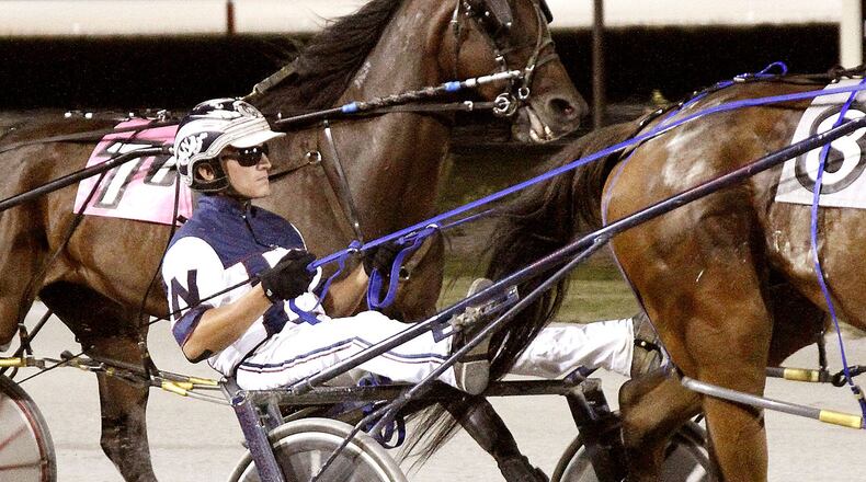 Jeff Nisonger has recorded more than 3,000 wins and several driving titles at Lebanon Raceway. Brad Conrad/Conrad Photos Jeff Nisonger driving Mustang Tom in race No. 7 Monday night at Dayton Raceway. Brad Conrad/Conrad Photos