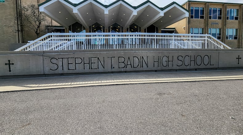 This week marks the annual celebration and recruitment campaign to persuade school families to send their children to one of the dozens of Catholic schools throughout southwest Ohio. Among the K-12 schools in Butler County operating under the 19-county Cincinnati Archdiocese school system is Hamilton’s Badin High School – one of 21 Catholic high schools in greater southwest Ohio. Badin saw some of its students participate Monday in a teleconference session with Archbishop Dennis Schnurr as part of Catholic Schools Week. FILE/NICK GRAHAM/STAFF