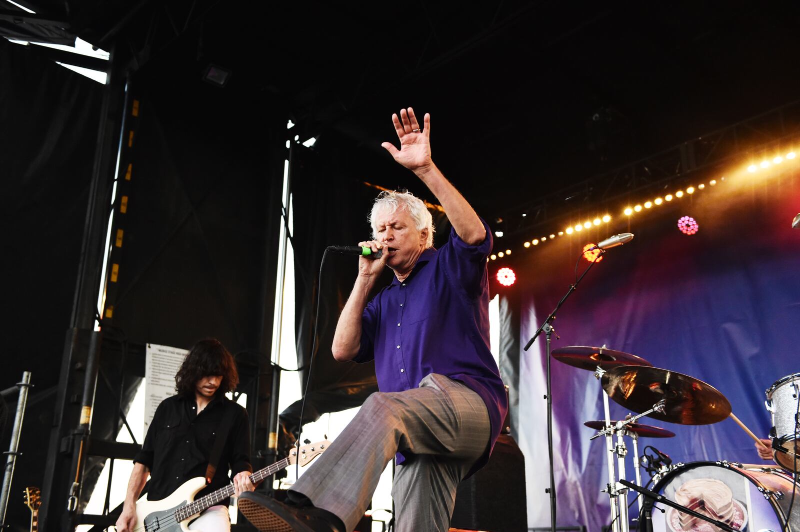 SAN PEDRO, CA - OCTOBER 28: Singer Robert Pollard performs with Guided by Voices at the Growlers 6 festival at the LA Waterfront on October 28, 2017 in San Pedro, California.  (Photo by Matt Cowan/Getty Images)