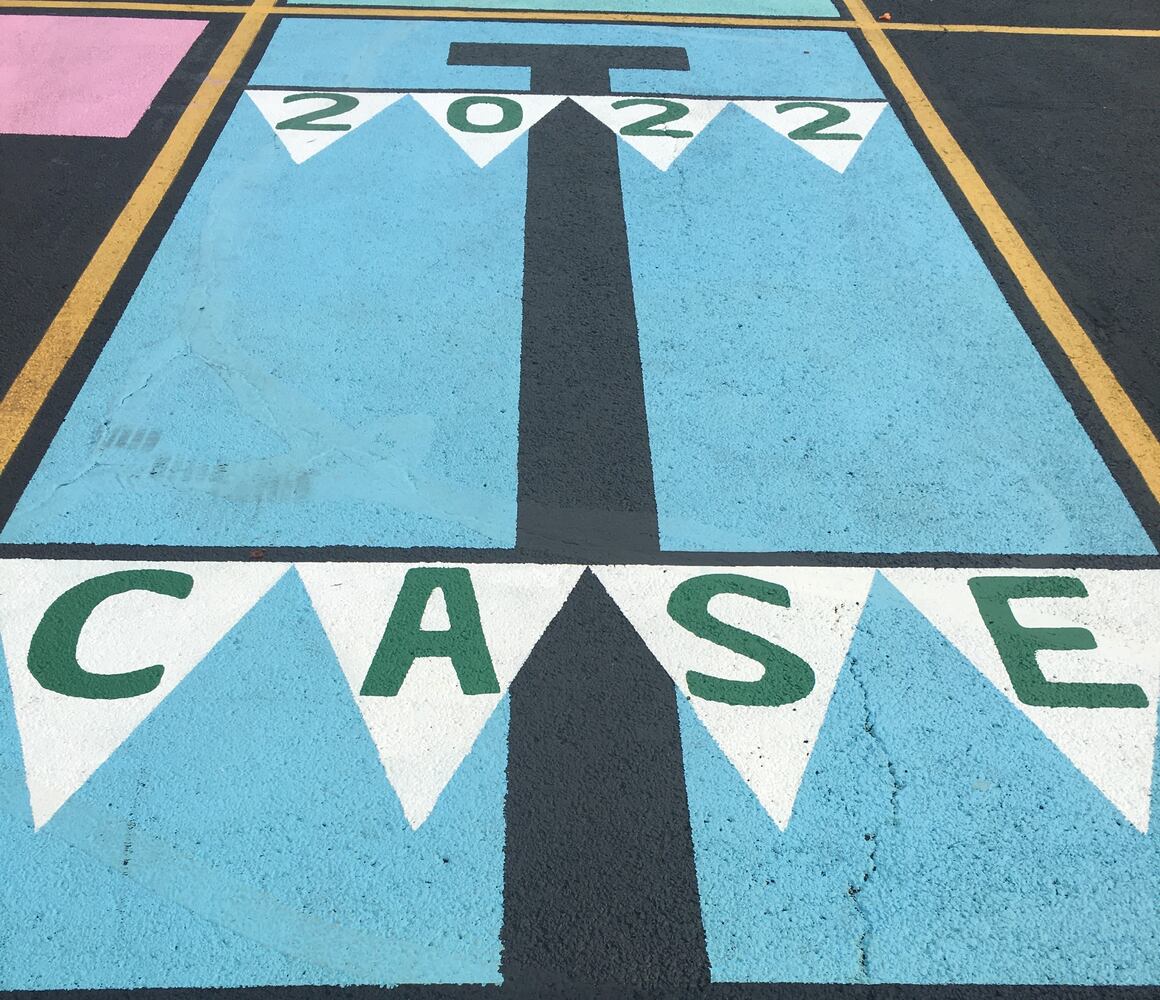 Badin senior parking lot spaces