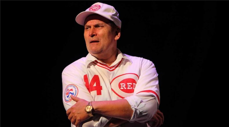 Brian Dykstra stars as Pete Rose in the Human Race Theatre Company's world premiere of Patricia O'Hara's sports drama "Banned from Baseball" continuing through Sept. 23 at the Loft Theatre. (Photo by Scott J. Kimmins)