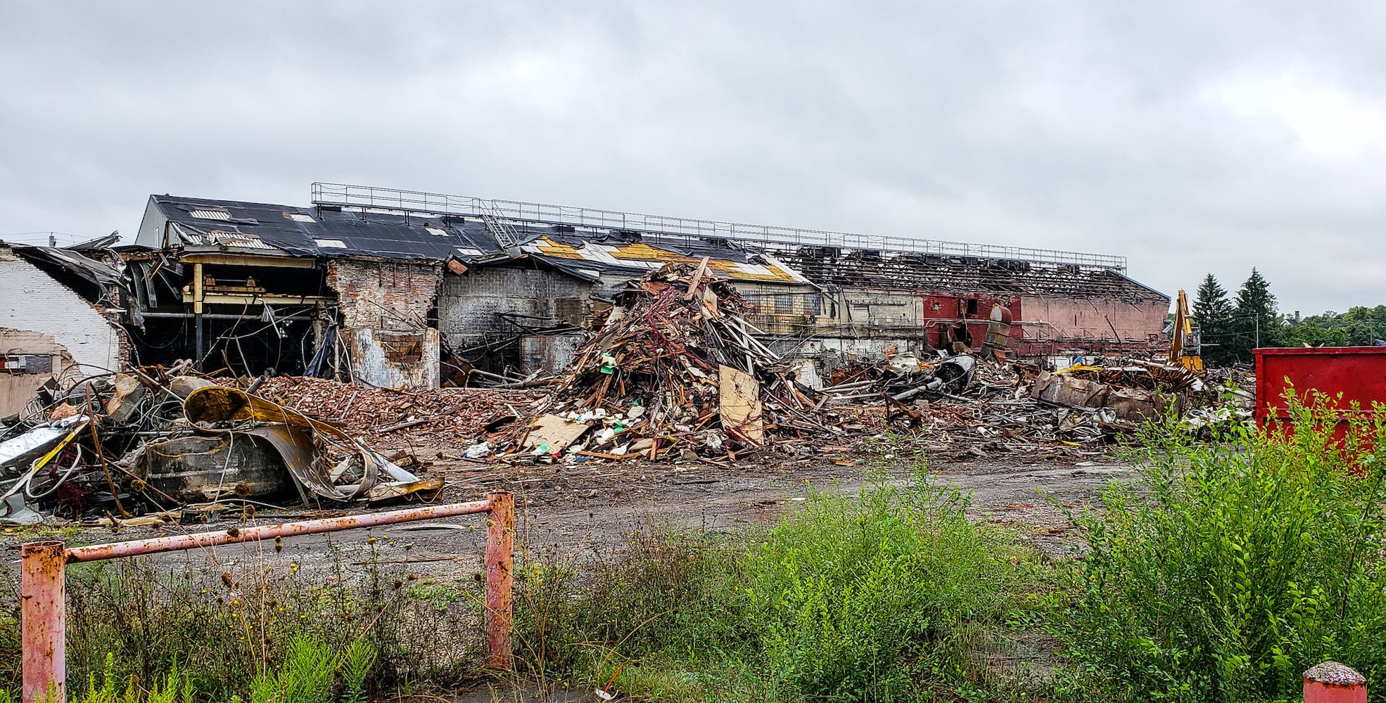 Demolition continues at former Franklin Boxboard building