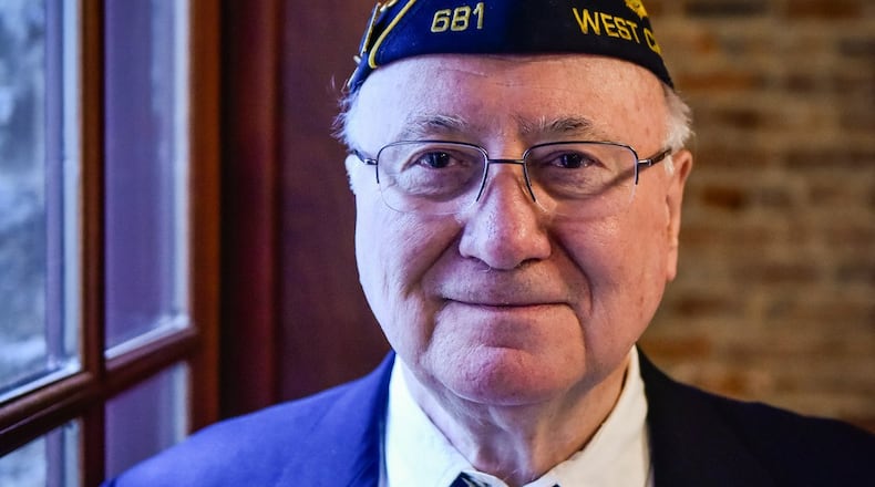 Jerry Nelson was one of two Veteran of the Year recipients at the annual Butler County Veteran’s Day program Monday, Nov. 12 at Michael J. Colligan Lodge in Hamilton. Nelson served in the U.S. Army from 1966 to 1968 and was a founding member in the reorganization of the Havelock D. Nelson, American Legion Post 681 in West Chester Township. NICK GRAHAM/STAFF