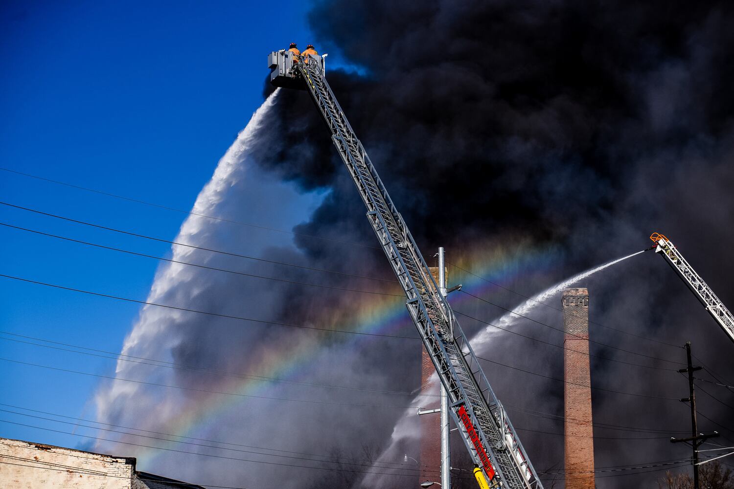 PHOTOS: Large fire at old Middletown Paperboard building on New Year’s Day