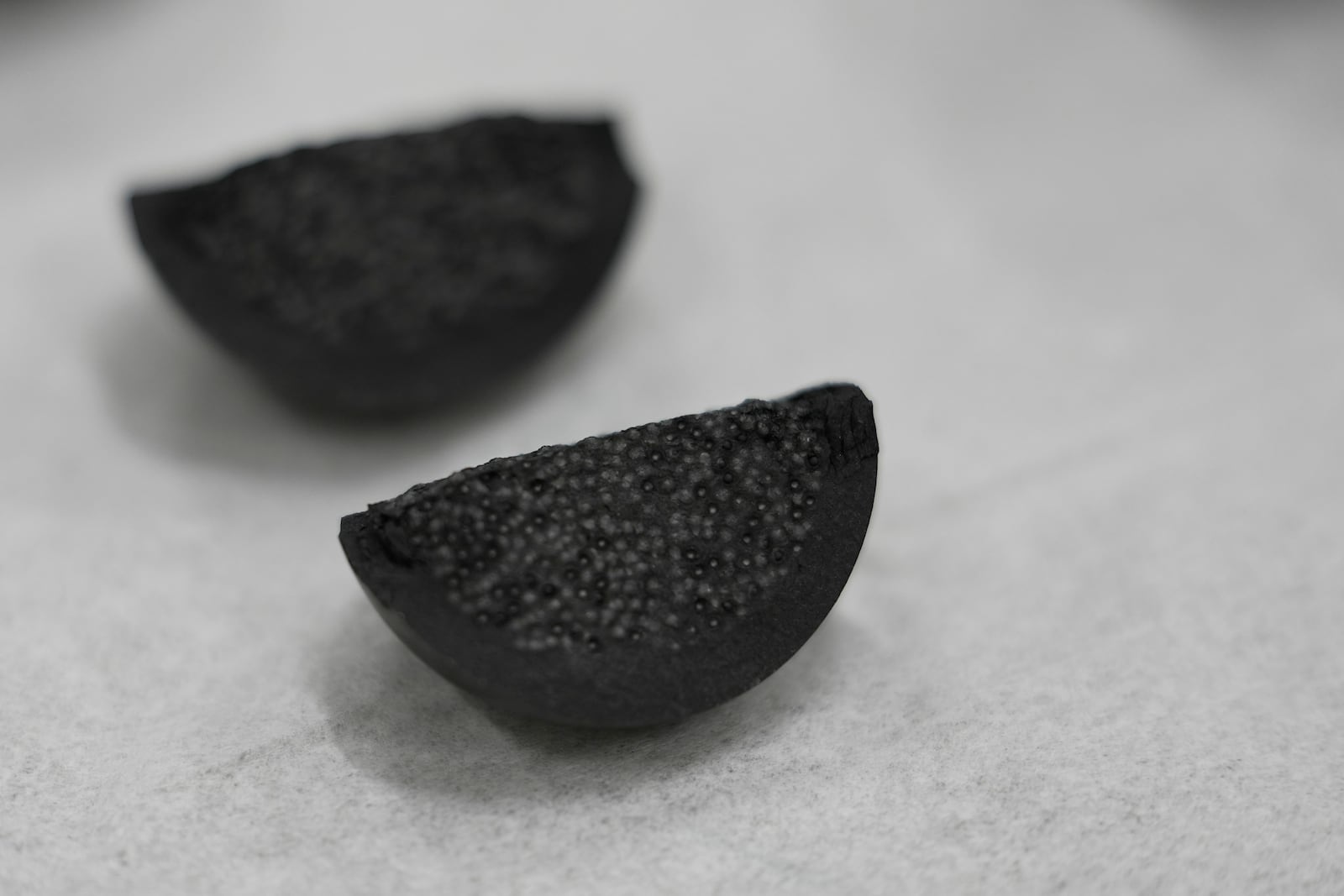 A cross section of TRISO fuel is visible Friday, June 27, 2025, in Oak Ridge, Tenn. (AP Photo/George Walker IV)