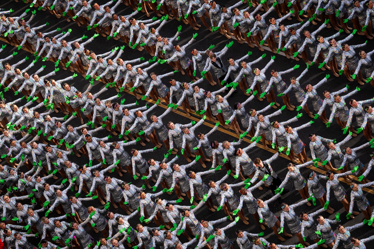 Costumed participants march in the annual MacyÕs Thanksgiving Day Parade in Manhattan on Thursday morning, Nov. 27, 2025. (Vincent Alban/The New York Times)
