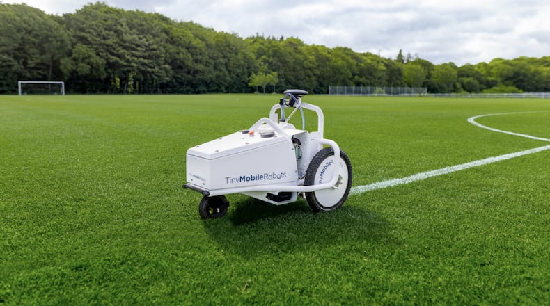 The City of Oxford voted unanimously to authorize the purchase of a robot for sports field painting on Nov. 19 carrying a $39,595 price tag. PHOTO BY TINYMOBILEROBOT