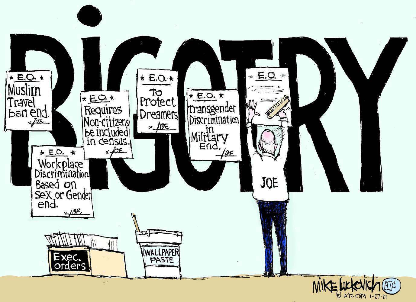 Week in cartoons: Executive orders, unity and more