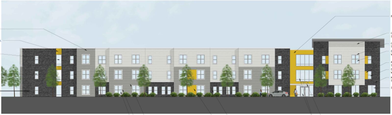 A rendering of what the new YWCA Hamilton campus of offices and apartments will look like. PROVIDED